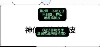 第2节：【物理手段】不动刀子不刮皮，神仙难救病树皮，课程：《经济作物冬季清园&middot;实战防坑指南》#识农AI