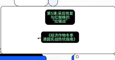 第5节：【柑橘清园】采后恢复与红蜘蛛的&ldquo;拉锯战&rdquo;，课程：《经济作物冬季清园&middot;实战防坑指南》#识农AI